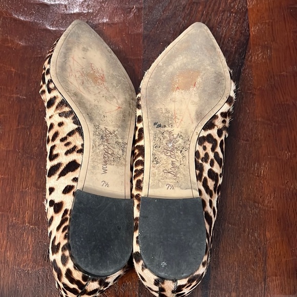 Sam Edelman Rosalie leather fur upper animal print flats.size 7.5 - Picture 7 of 9